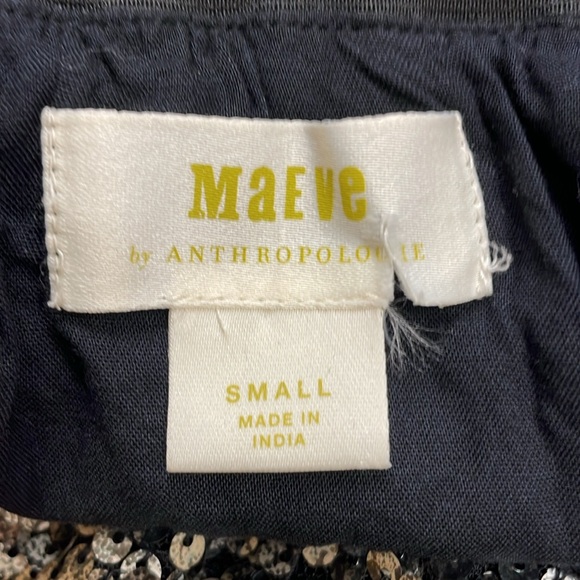 Maeve Anthropologie* Pewter All Over Sequin Embellished Midi Skirt, szS - Picture 4 of 4